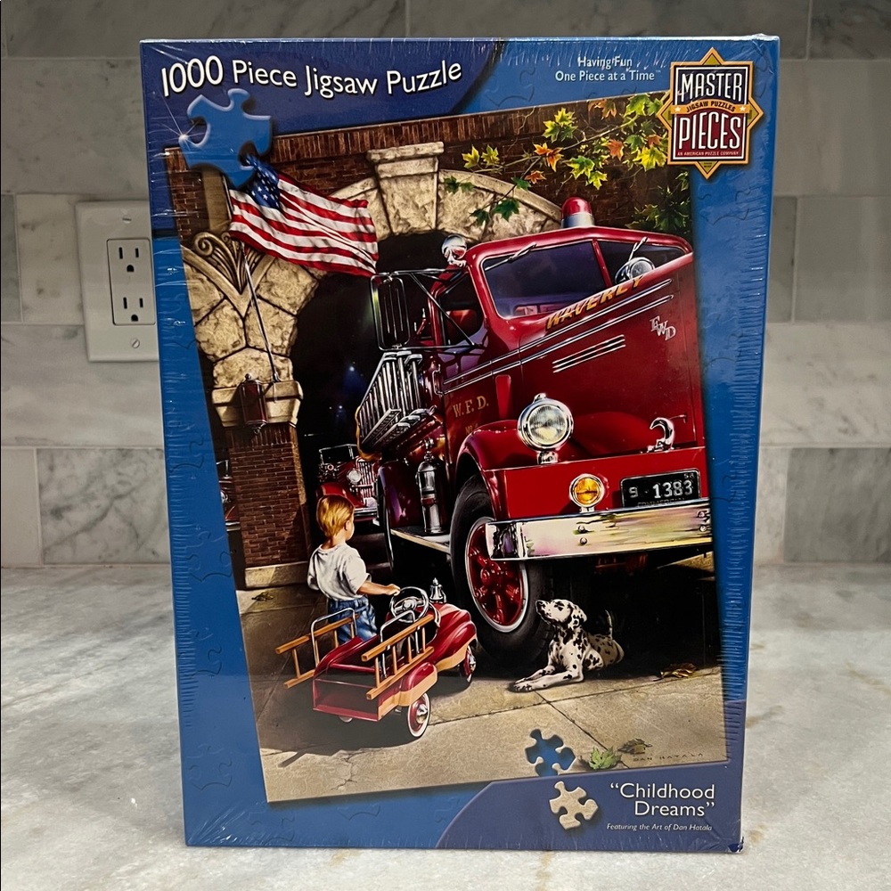 Master Pieces 1000 Piece Firetruck “Childhood Dreams” Jigsaw Puzzle